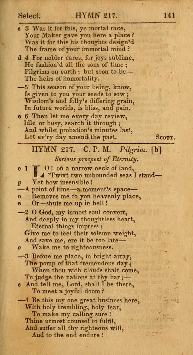 Select Hymns from Other Authors, Selected Harmony Together with Directions for Musical Expression. 2nd ed. page 141