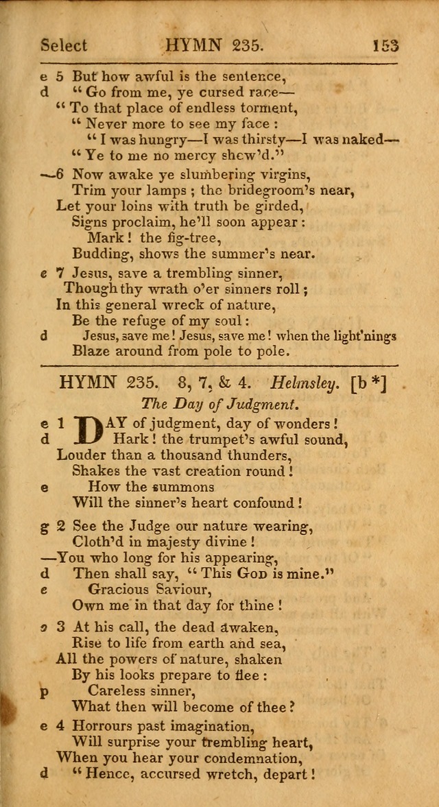 Select Hymns from Other Authors, Selected Harmony Together with Directions for Musical Expression. 2nd ed. page 153