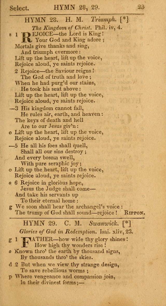 Select Hymns from Other Authors, Selected Harmony Together with Directions for Musical Expression. 2nd ed. page 23