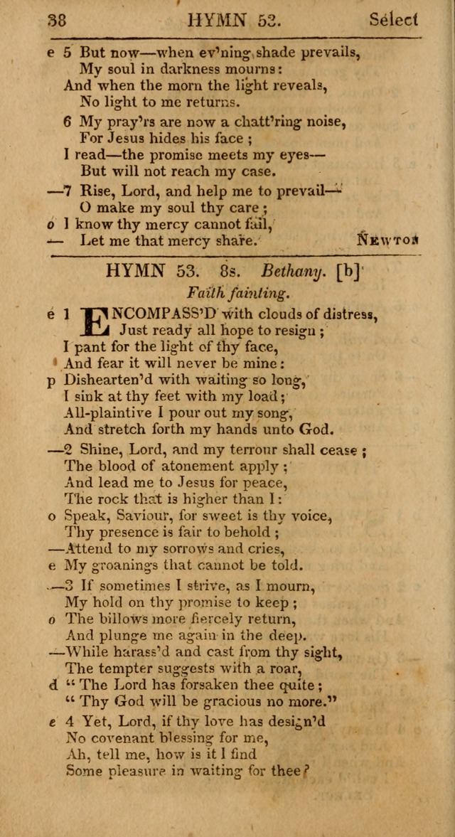 Select Hymns from Other Authors, Selected Harmony Together with Directions for Musical Expression. 2nd ed. page 38