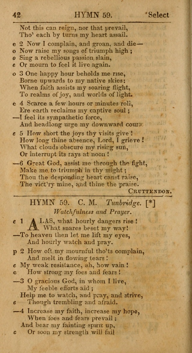 Select Hymns from Other Authors, Selected Harmony Together with Directions for Musical Expression. 2nd ed. page 42