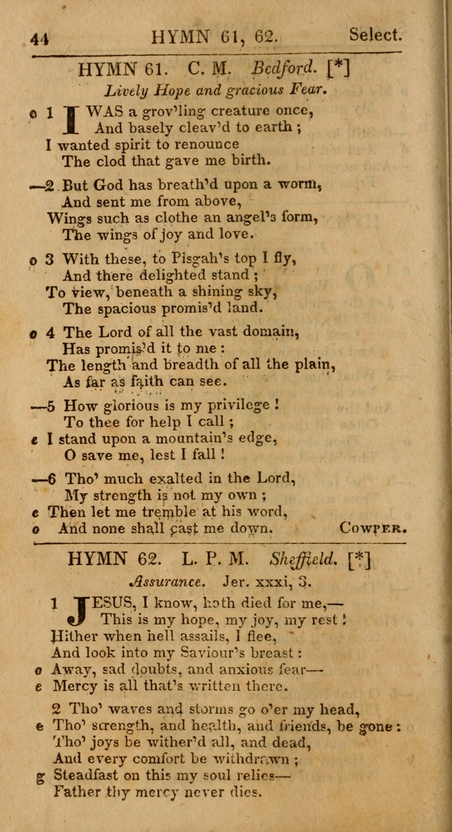 Select Hymns from Other Authors, Selected Harmony Together with Directions for Musical Expression. 2nd ed. page 44