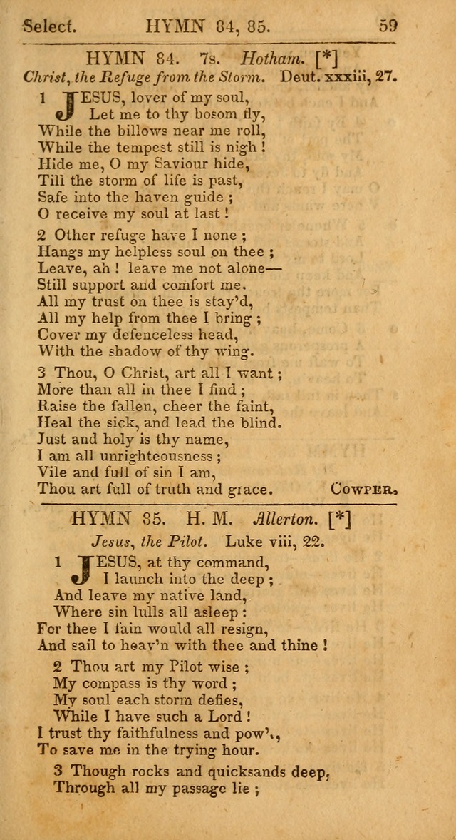 Select Hymns from Other Authors, Selected Harmony Together with Directions for Musical Expression. 2nd ed. page 59