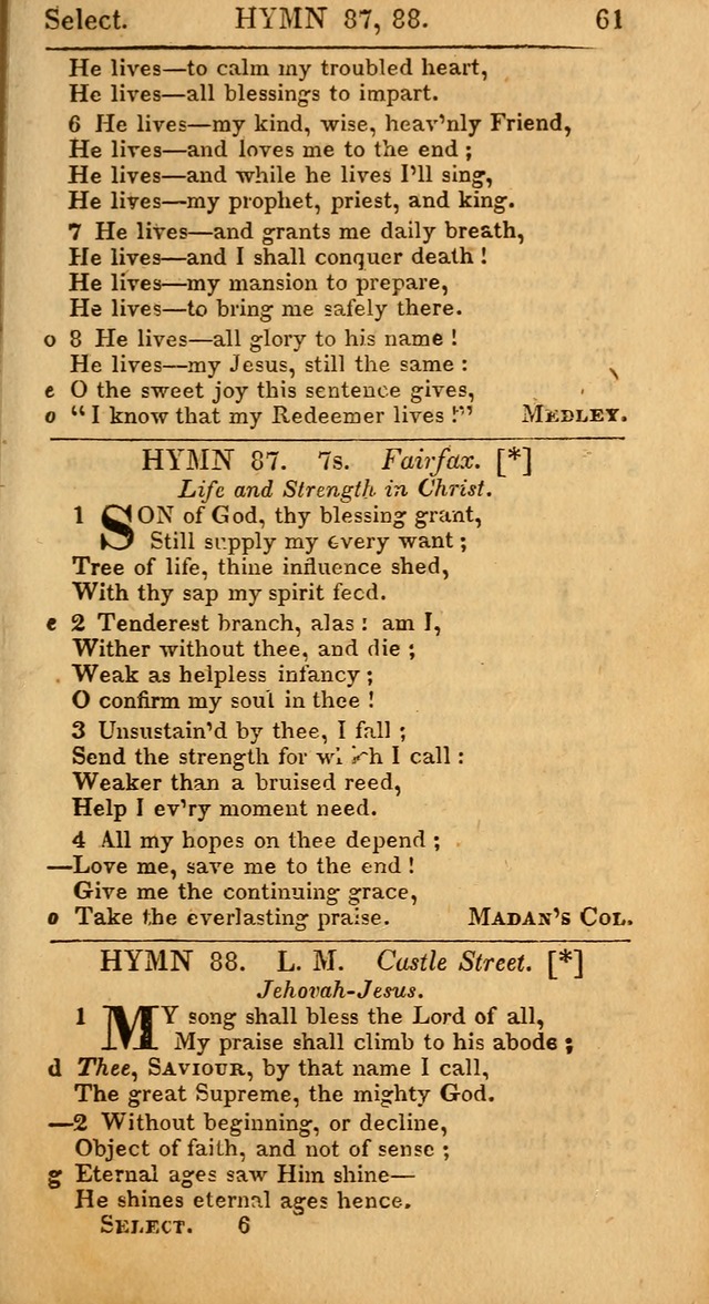 Select Hymns from Other Authors, Selected Harmony Together with Directions for Musical Expression. 2nd ed. page 61