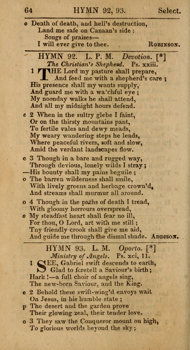 Select Hymns from Other Authors, Selected Harmony Together with Directions for Musical Expression. 2nd ed. page 64