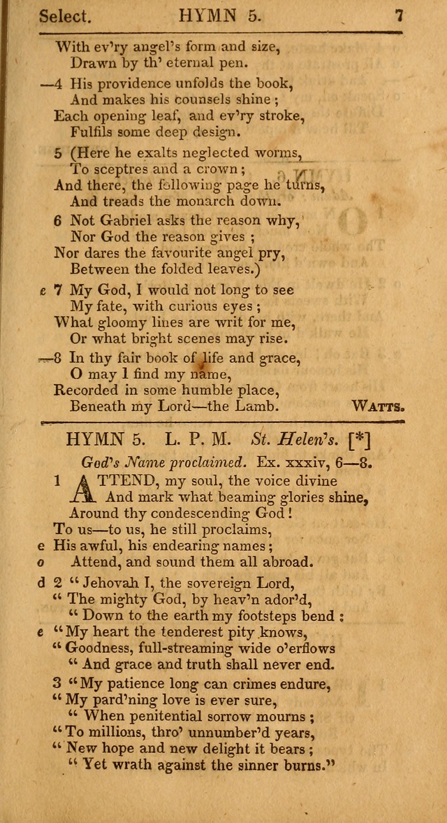 Select Hymns from Other Authors, Selected Harmony Together with Directions for Musical Expression. 2nd ed. page 7