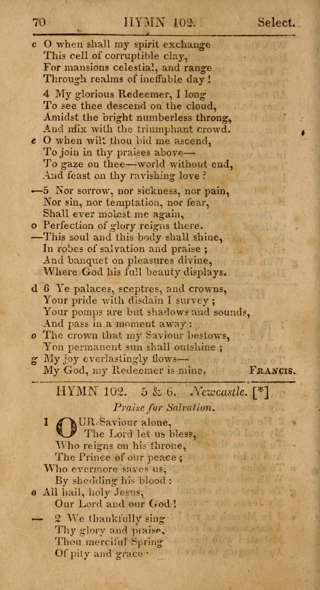 Select Hymns from Other Authors, Selected Harmony Together with Directions for Musical Expression. 2nd ed. page 70