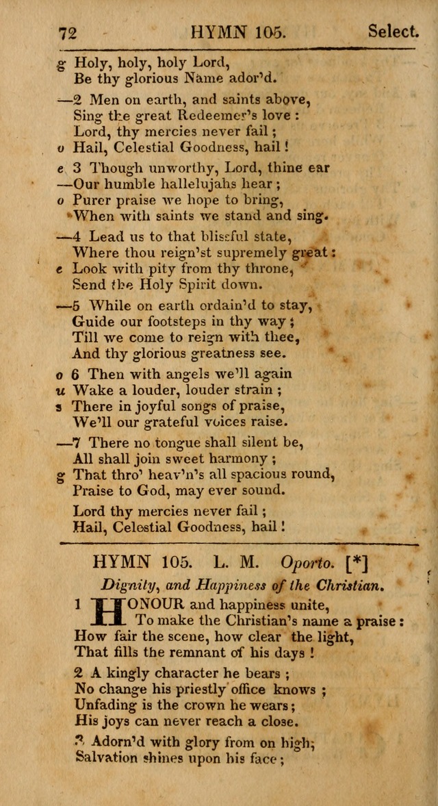 Select Hymns from Other Authors, Selected Harmony Together with Directions for Musical Expression. 2nd ed. page 72