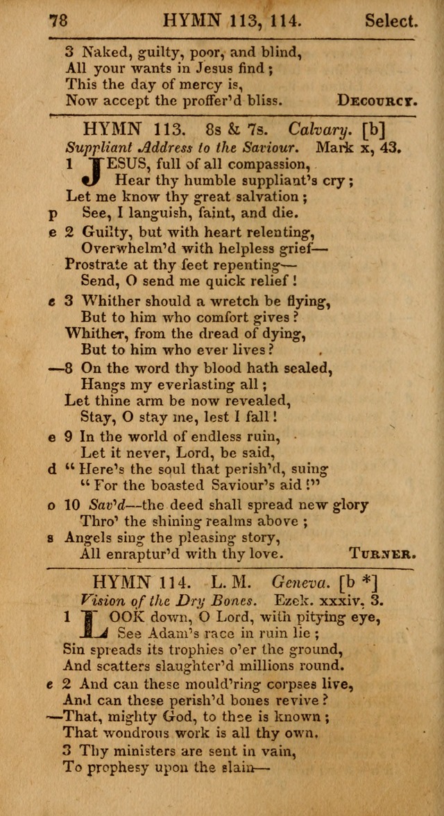 Select Hymns from Other Authors, Selected Harmony Together with Directions for Musical Expression. 2nd ed. page 78