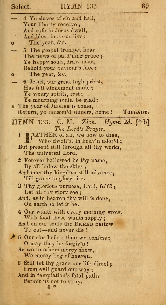 Select Hymns from Other Authors, Selected Harmony Together with Directions for Musical Expression. 2nd ed. page 89