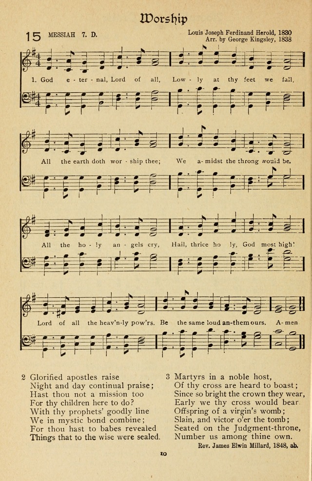 The Sanctuary Hymnal, published by Order of the General Conference of the United Brethren in Christ page 11