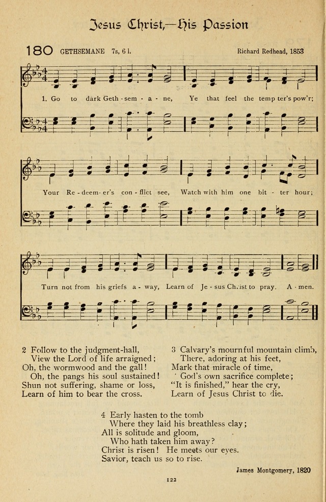 The Sanctuary Hymnal, published by Order of the General Conference of the United Brethren in Christ page 123