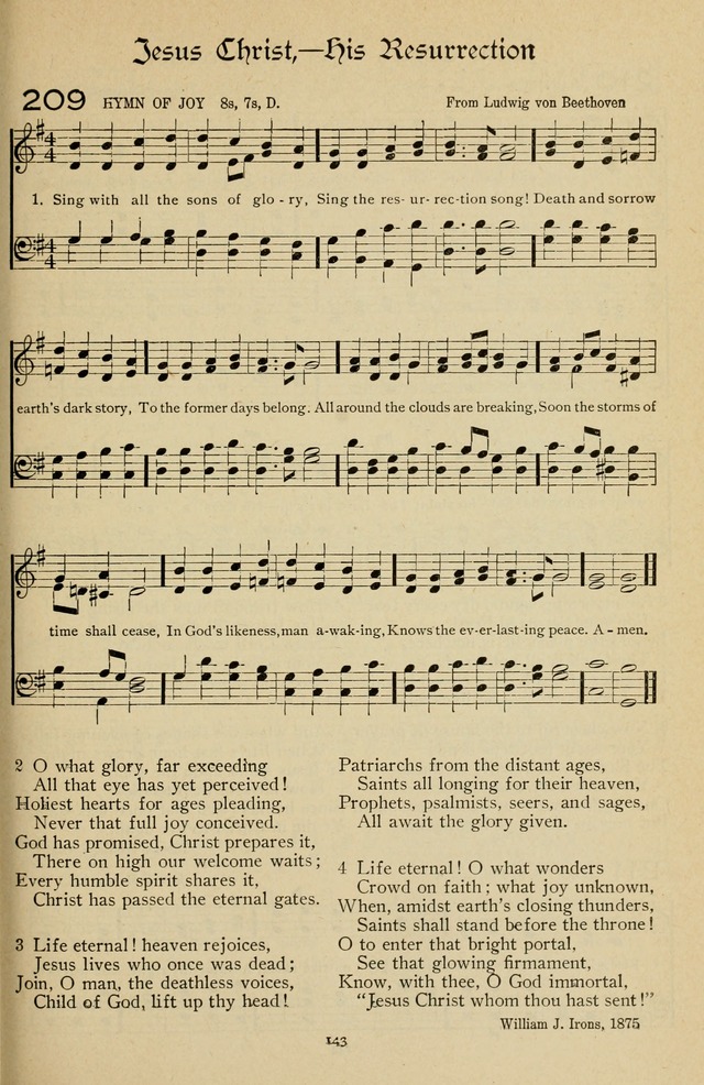 The Sanctuary Hymnal, published by Order of the General Conference of the United Brethren in Christ page 144