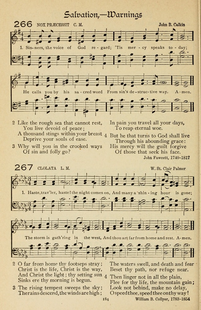 The Sanctuary Hymnal, published by Order of the General Conference of the United Brethren in Christ page 185