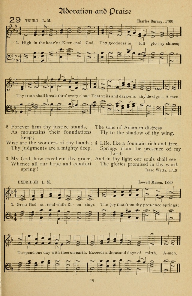 The Sanctuary Hymnal, published by Order of the General Conference of the United Brethren in Christ page 20