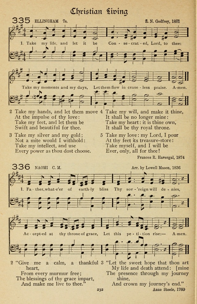 The Sanctuary Hymnal, published by Order of the General Conference of the United Brethren in Christ page 233