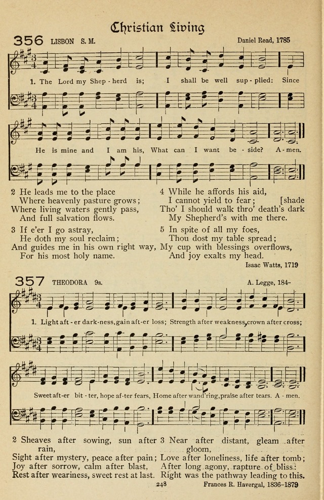 The Sanctuary Hymnal, published by Order of the General Conference of the United Brethren in Christ page 249