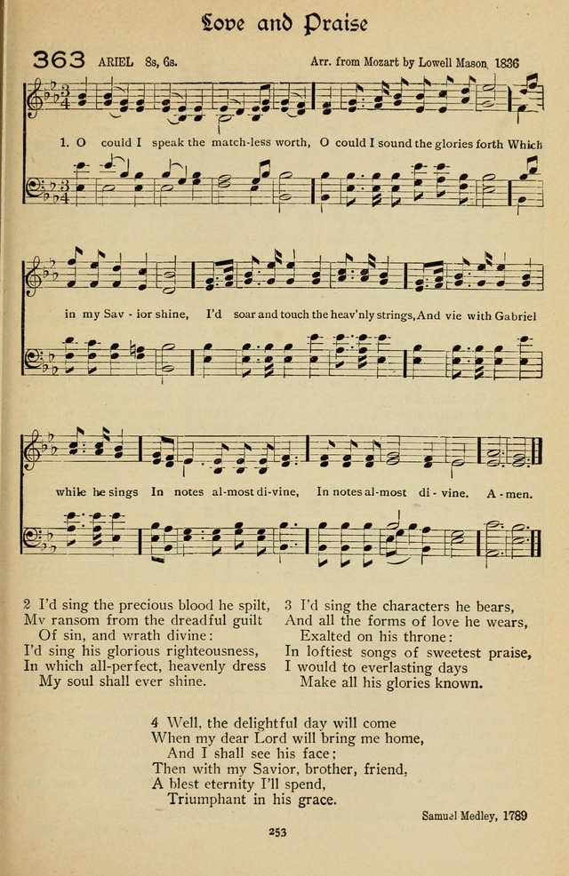 The Sanctuary Hymnal, published by Order of the General Conference of the United Brethren in Christ page 254