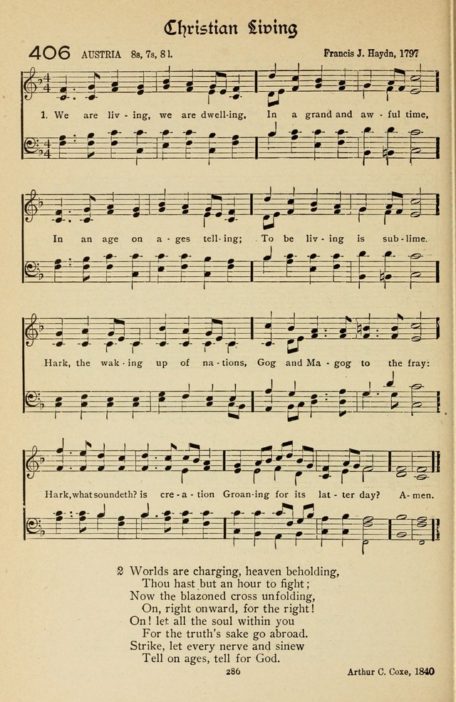 The Sanctuary Hymnal, published by Order of the General Conference of the United Brethren in Christ page 287