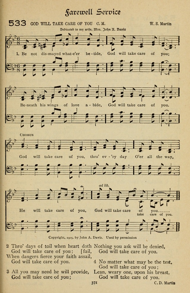 The Sanctuary Hymnal, published by Order of the General Conference of the United Brethren in Christ page 372