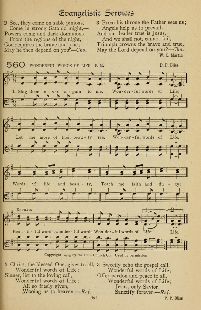 The Sanctuary Hymnal, published by Order of the General Conference of the United Brethren in Christ page 396