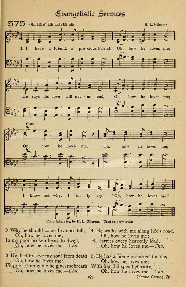 The Sanctuary Hymnal, published by Order of the General Conference of the United Brethren in Christ page 410