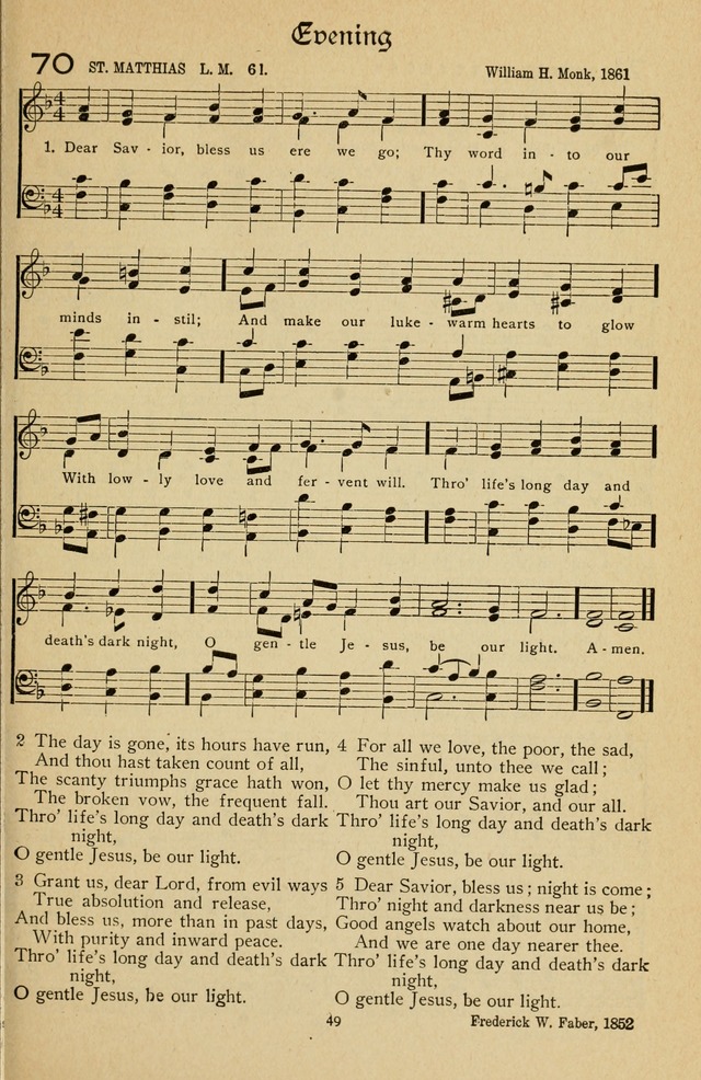 The Sanctuary Hymnal, published by Order of the General Conference of the United Brethren in Christ page 50