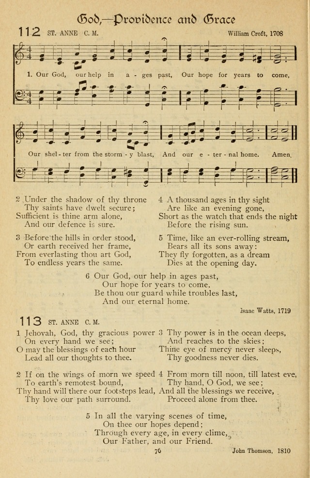 The Sanctuary Hymnal, published by Order of the General Conference of the United Brethren in Christ page 77