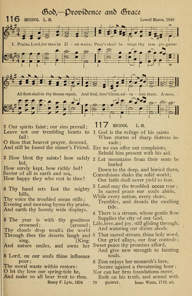 The Sanctuary Hymnal, published by Order of the General Conference of the United Brethren in Christ page 80