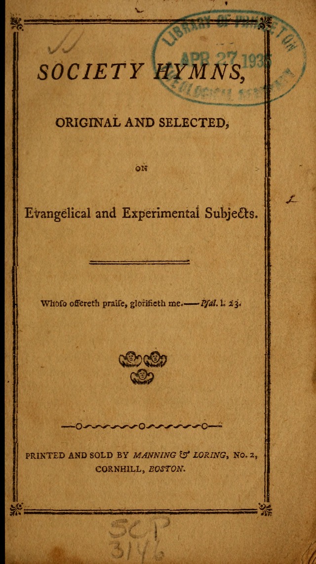 Society hymns, original and selected on evangelical and experimental subjects page 4