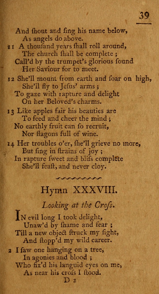 Society hymns, original and selected on evangelical and experimental subjects page 42