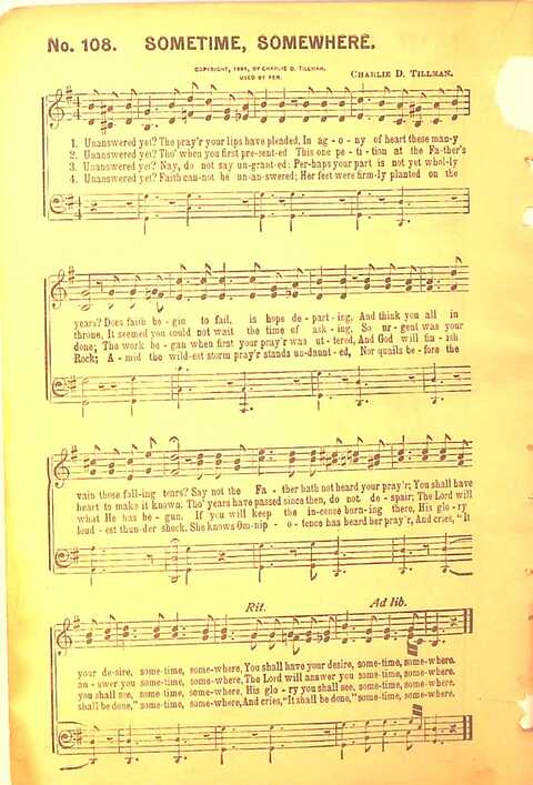 Sing His Praise: for the church, Sunday school and all religious assemblies page 108