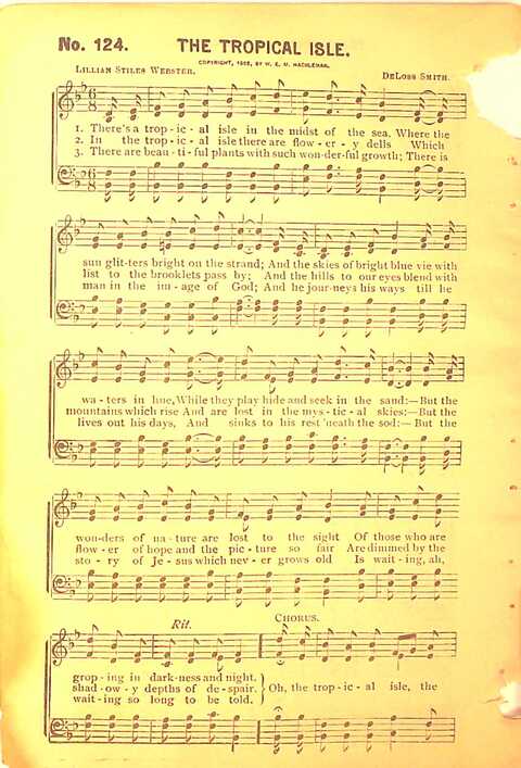 Sing His Praise: for the church, Sunday school and all religious assemblies page 124