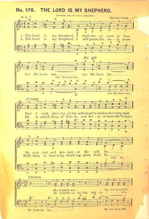 Sing His Praise: for the church, Sunday school and all religious assemblies page 182