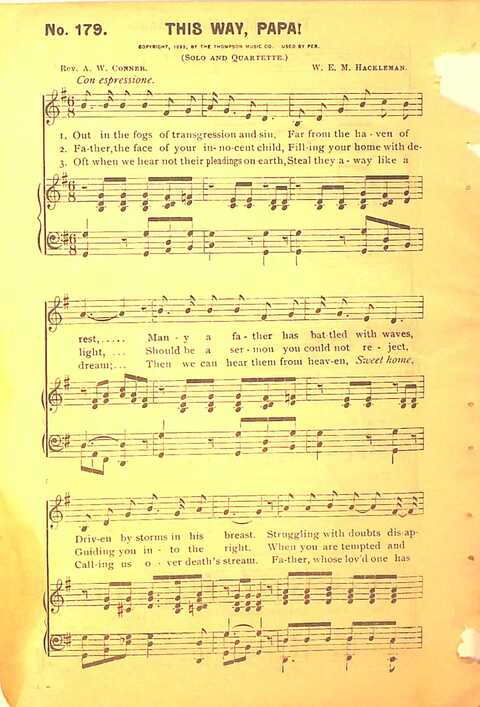 Sing His Praise: for the church, Sunday school and all religious assemblies page 188