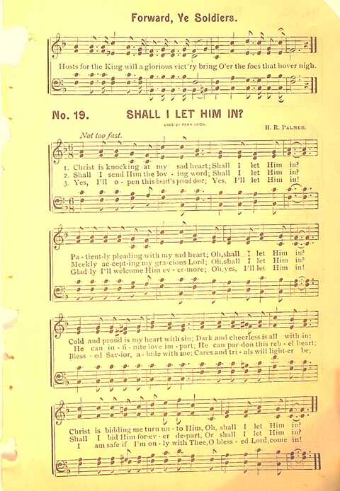 Sing His Praise: for the church, Sunday school and all religious assemblies page 19