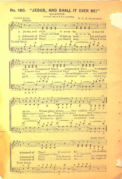 Sing His Praise: for the church, Sunday school and all religious assemblies page 190