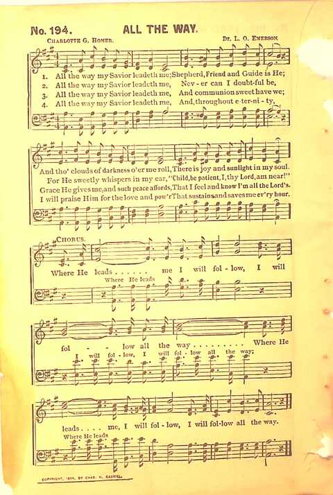 Sing His Praise: for the church, Sunday school and all religious assemblies page 208