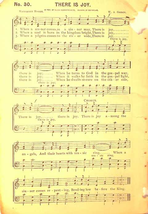 Sing His Praise: for the church, Sunday school and all religious assemblies page 30