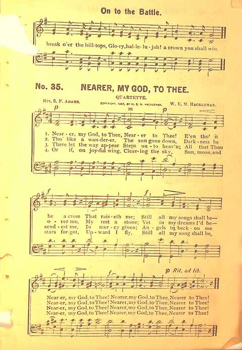 Sing His Praise: for the church, Sunday school and all religious assemblies page 35