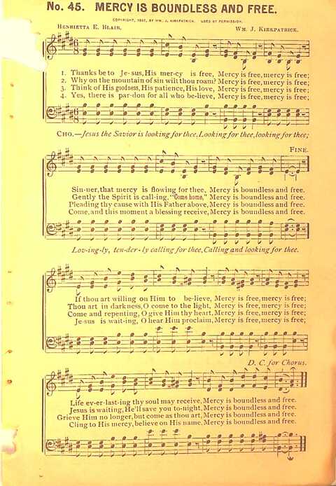 Sing His Praise: for the church, Sunday school and all religious assemblies page 45