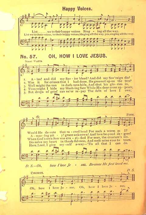 Sing His Praise: for the church, Sunday school and all religious assemblies page 57