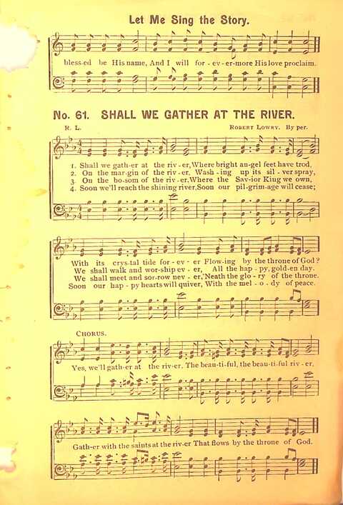 Sing His Praise: for the church, Sunday school and all religious assemblies page 61