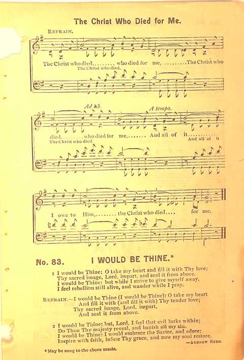 Sing His Praise: for the church, Sunday school and all religious assemblies page 83