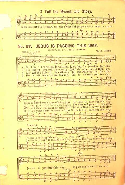 Sing His Praise: for the church, Sunday school and all religious assemblies page 87