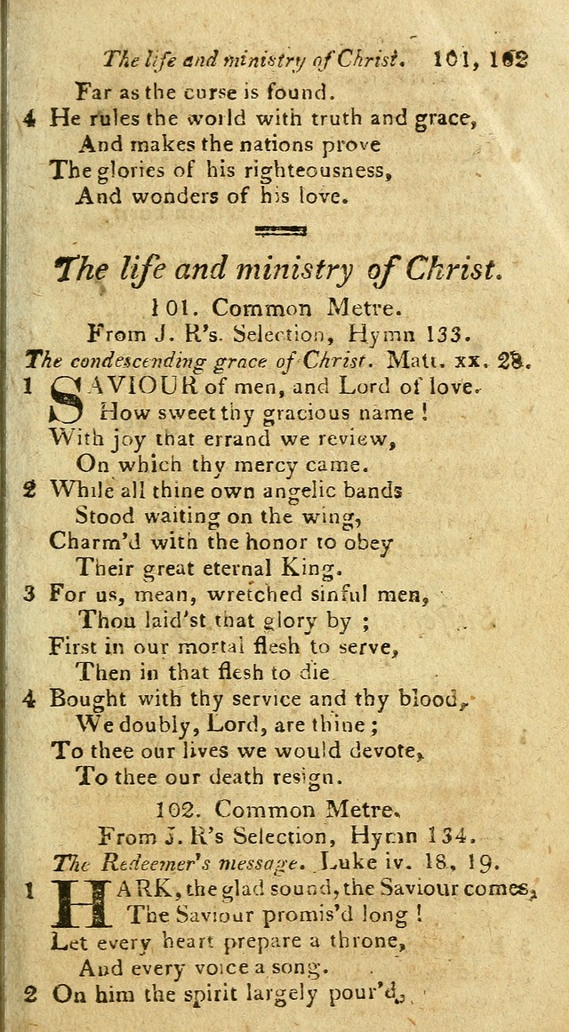 A Selection of Hymns & Psalms: from the most approved authors: principally from Watts & Rippon: together with originals page 107