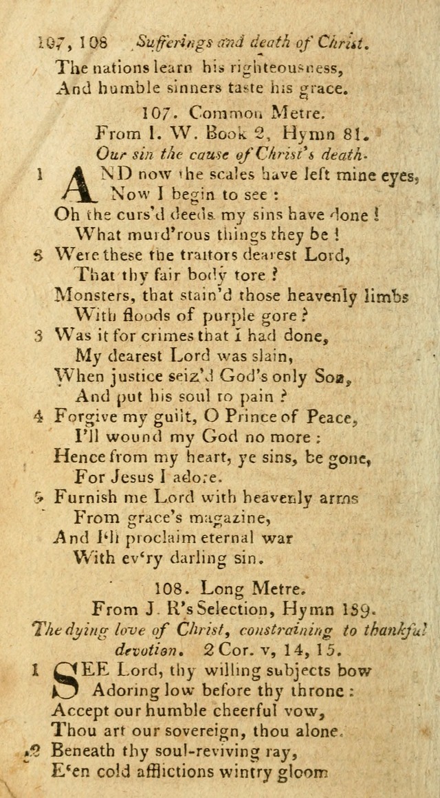 A Selection of Hymns & Psalms: from the most approved authors: principally from Watts & Rippon: together with originals page 112