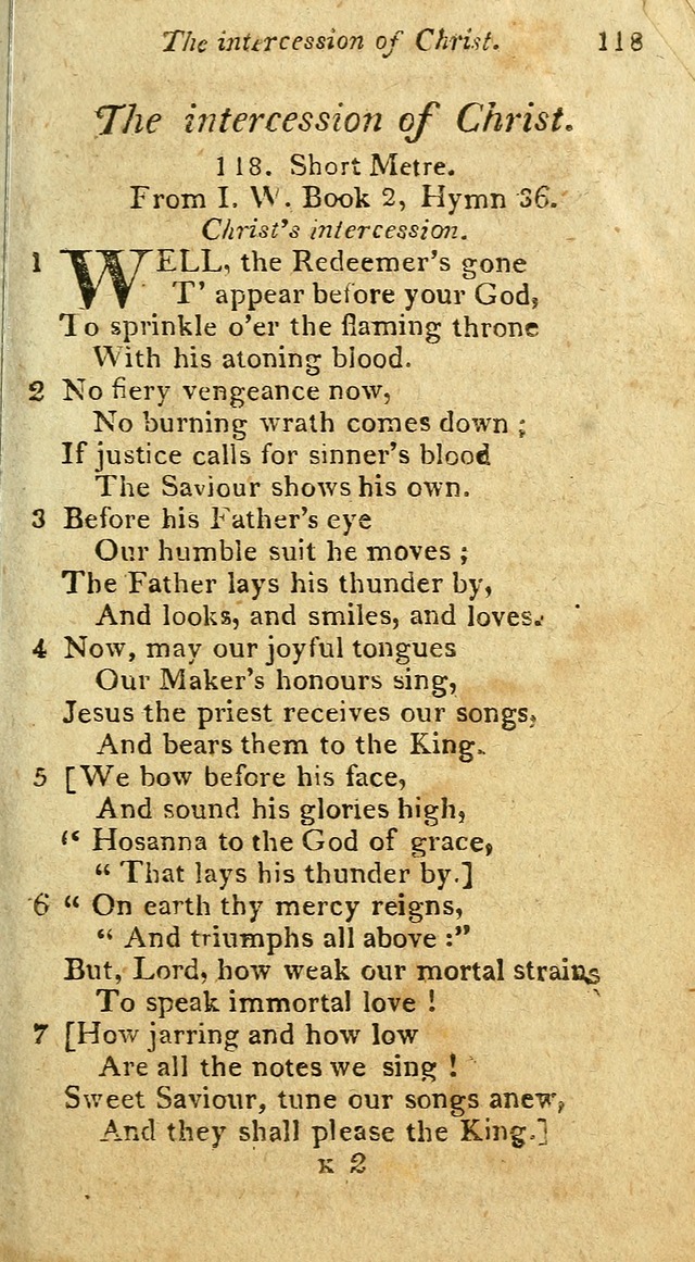 A Selection of Hymns & Psalms: from the most approved authors: principally from Watts & Rippon: together with originals page 121