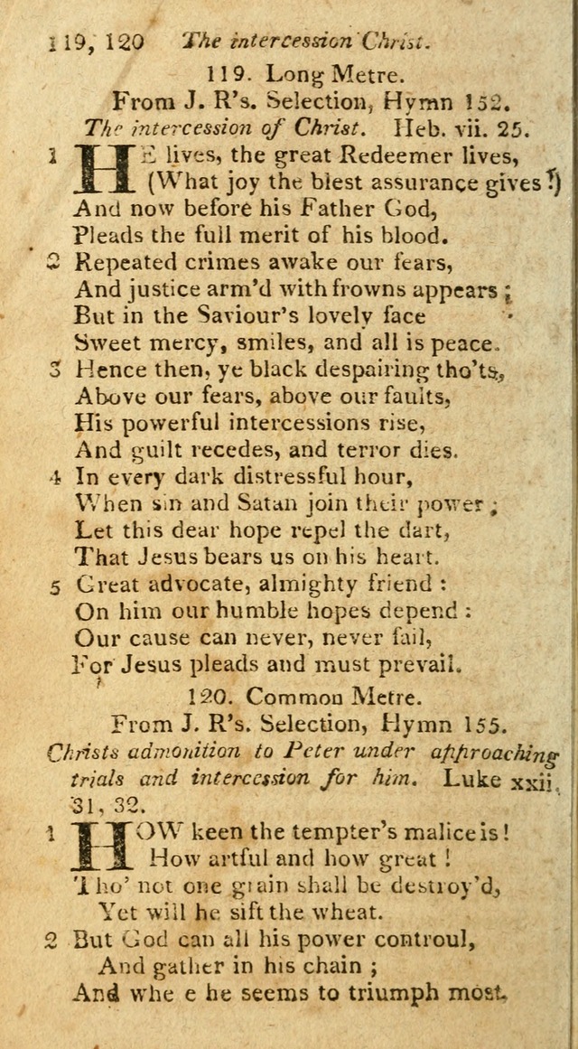 A Selection of Hymns & Psalms: from the most approved authors: principally from Watts & Rippon: together with originals page 122