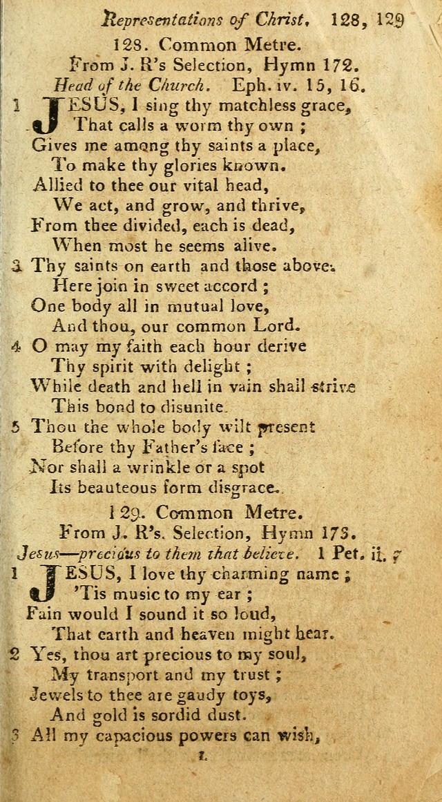 A Selection of Hymns & Psalms: from the most approved authors: principally from Watts & Rippon: together with originals page 129